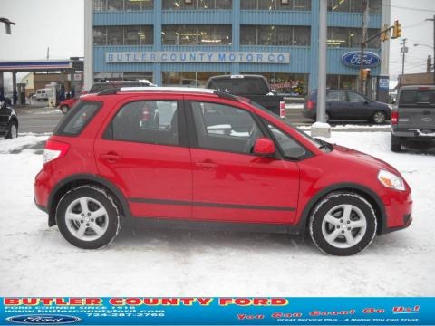 2007 Bright Red Suzuki SX4 AWD #18396285 | GTcarlot.com - Car Color