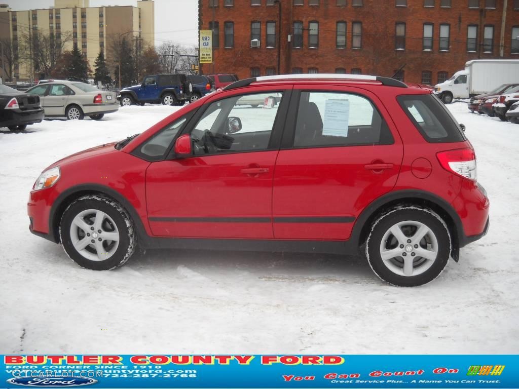 2007 SX4 Sport AWD - Bright Red / Black photo #5