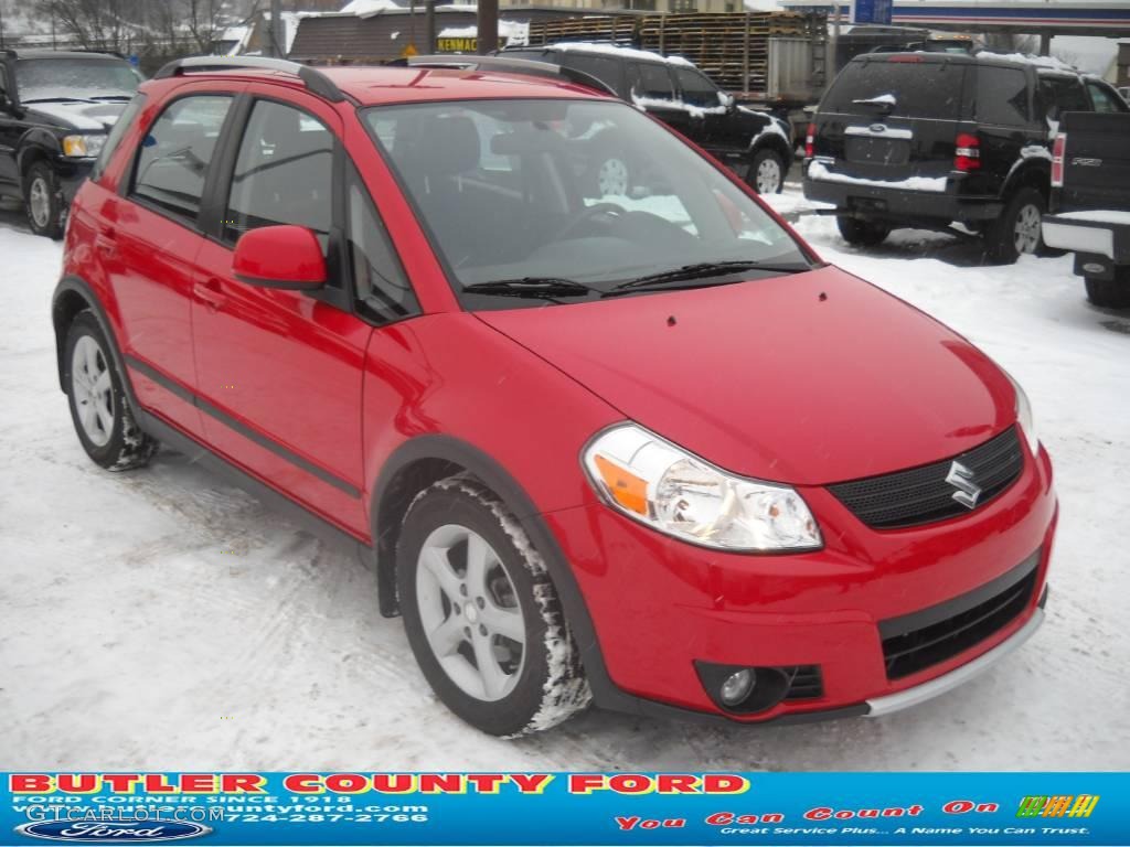 2007 SX4 Sport AWD - Bright Red / Black photo #20