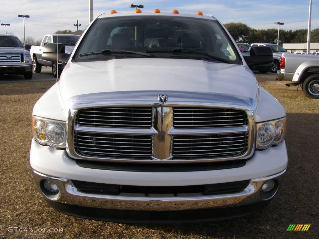 2004 Ram 3500 Laramie Quad Cab 4x4 Dually - Bright White / Dark Slate Gray photo #8