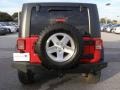 2008 Flame Red Jeep Wrangler Unlimited Rubicon 4x4  photo #4