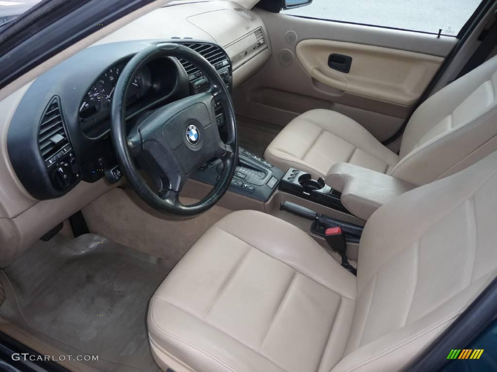 1997 3 Series 328i Sedan - Boston Green Metallic / Sand photo #3