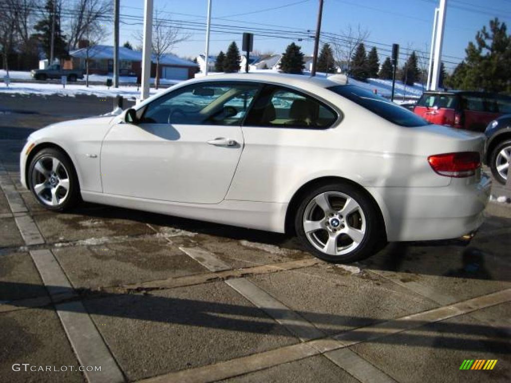 2007 3 Series 328xi Coupe - Alpine White / Cream Beige Dakota Leather photo #5