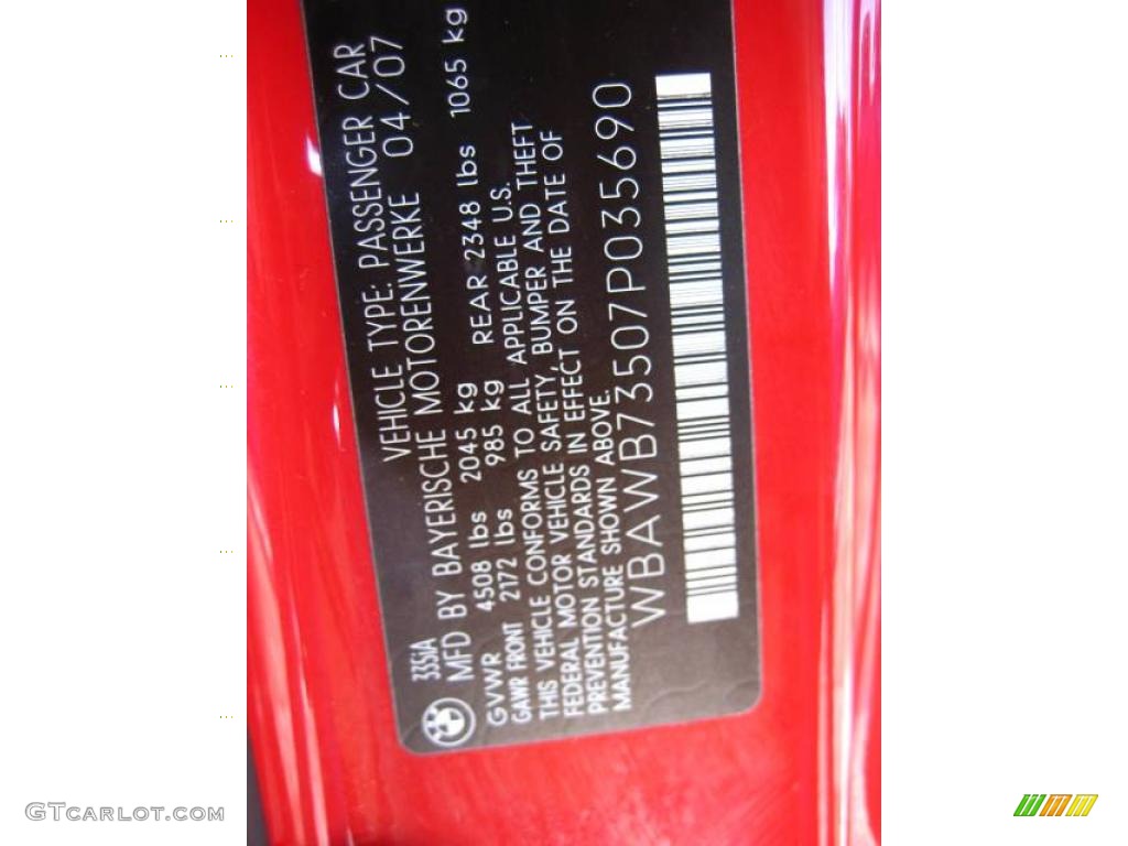 2007 3 Series 335i Coupe - Crimson Red / Cream Beige Dakota Leather photo #26
