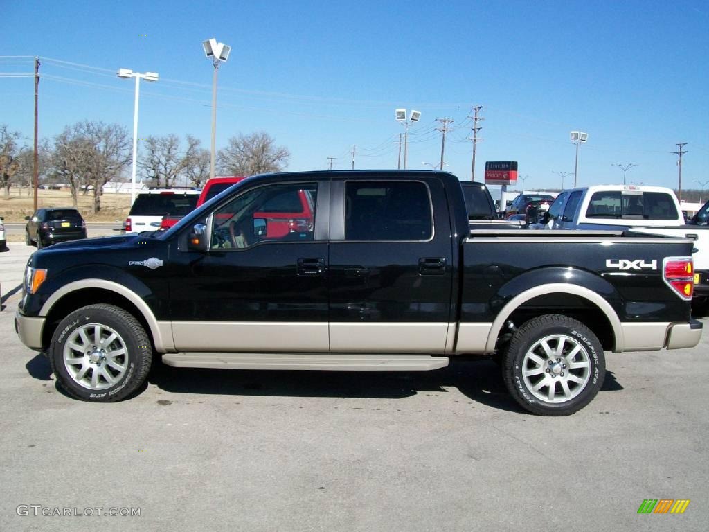 2010 F150 King Ranch SuperCrew 4x4 - Tuxedo Black / Tan photo #2