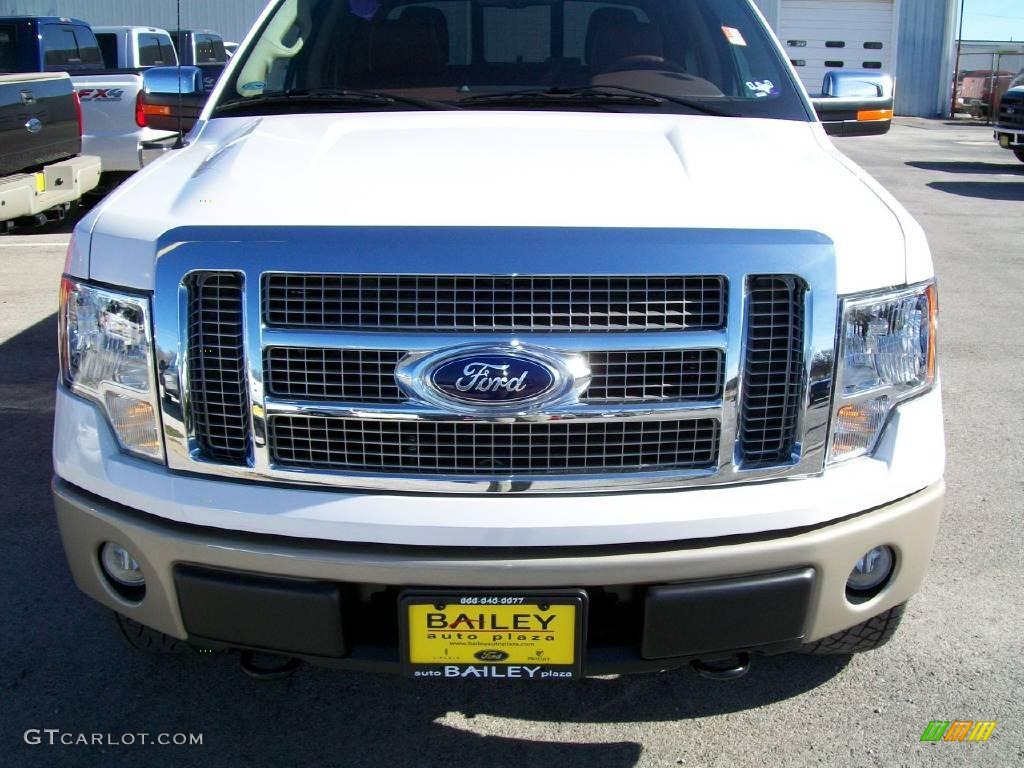 2010 F150 King Ranch SuperCrew 4x4 - White Platinum Metallic Tri Coat / Chapparal Leather photo #1