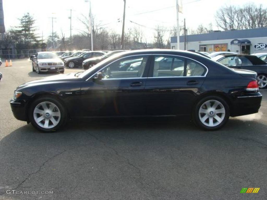 2008 7 Series 750i Sedan - Monaco Blue Metallic / Cream Beige photo #5