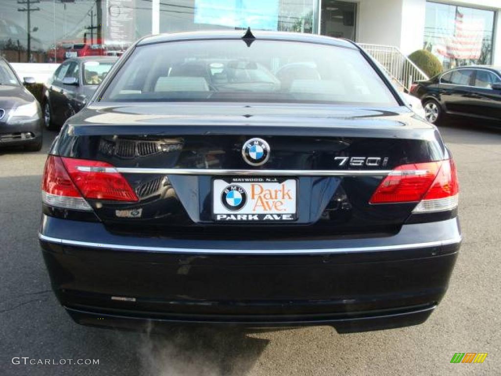 2008 7 Series 750i Sedan - Monaco Blue Metallic / Cream Beige photo #7