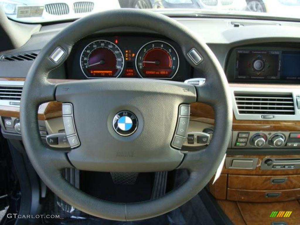 2008 7 Series 750i Sedan - Monaco Blue Metallic / Cream Beige photo #13