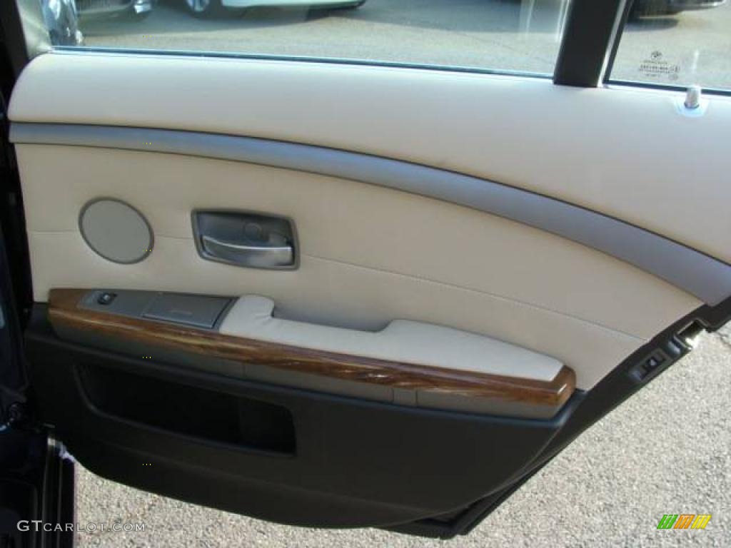 2008 7 Series 750i Sedan - Monaco Blue Metallic / Cream Beige photo #19