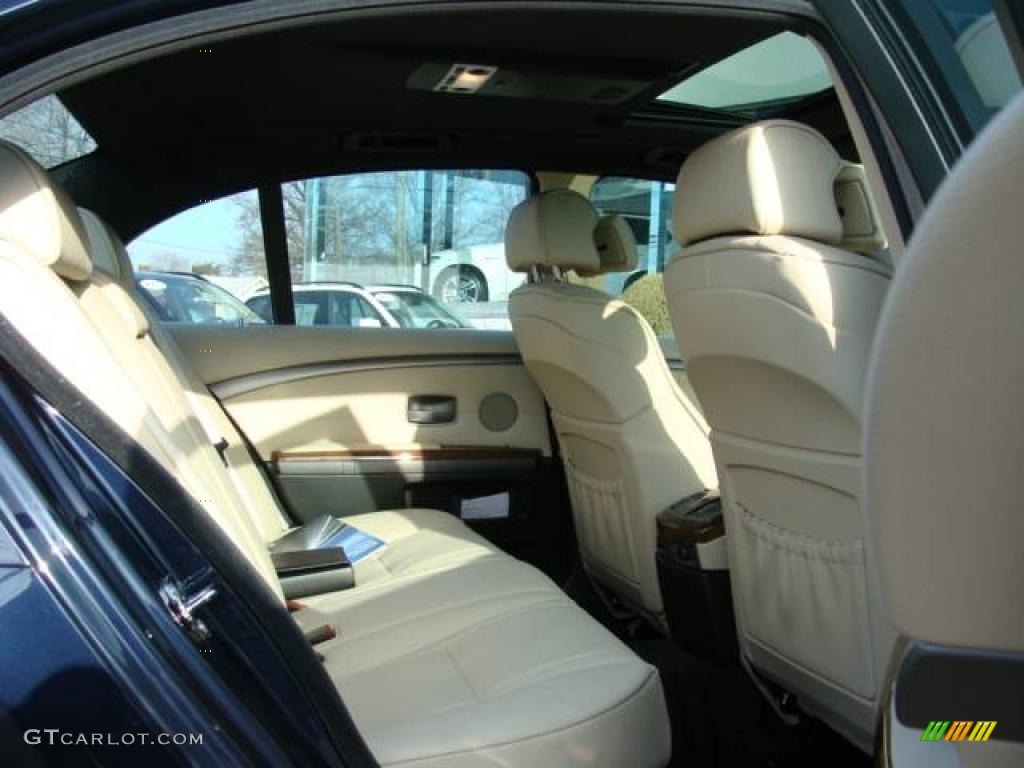 2008 7 Series 750i Sedan - Monaco Blue Metallic / Cream Beige photo #20