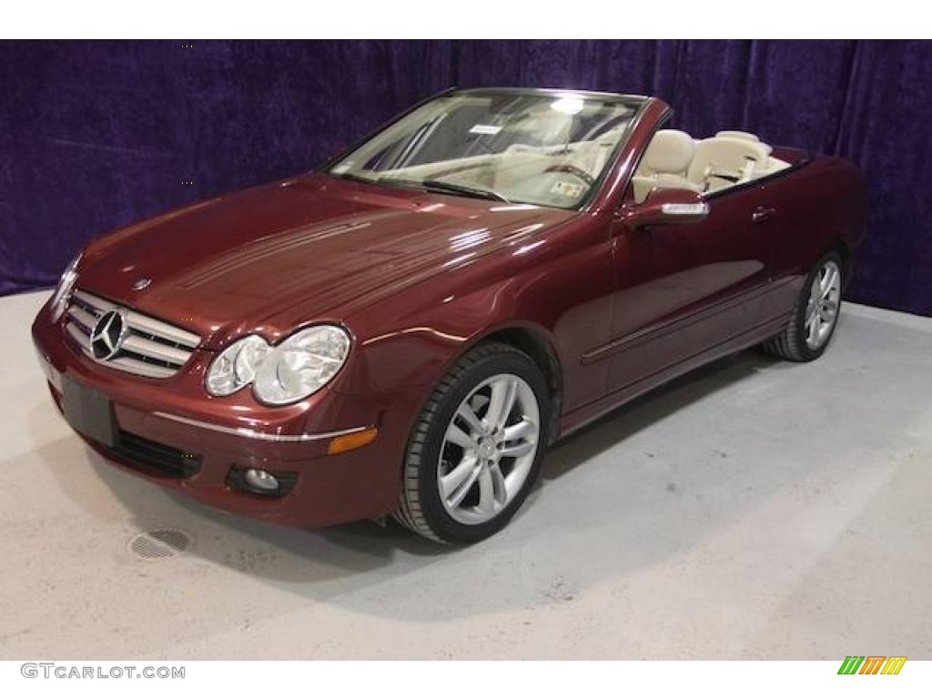 2006 CLK 350 Cabriolet - Storm Red Metallic / Stone photo #39