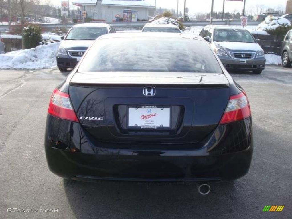 2009 Civic EX Coupe - Crystal Black Pearl / Gray photo #3