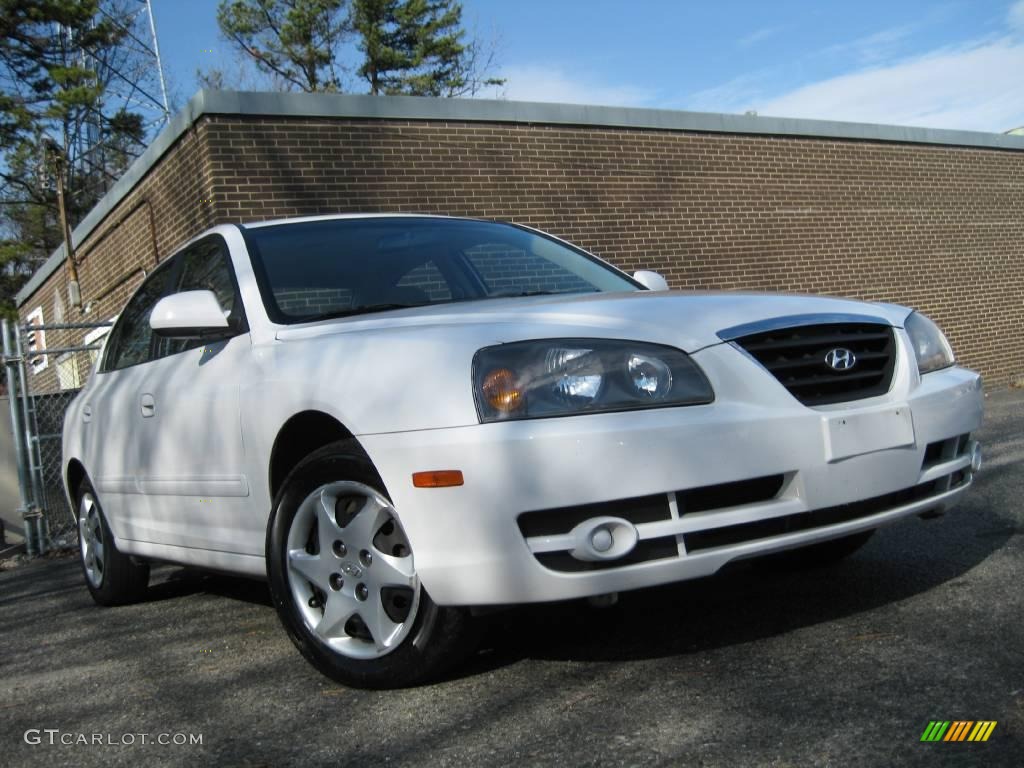 2004 Elantra GLS Sedan - Nordic White / Beige photo #2