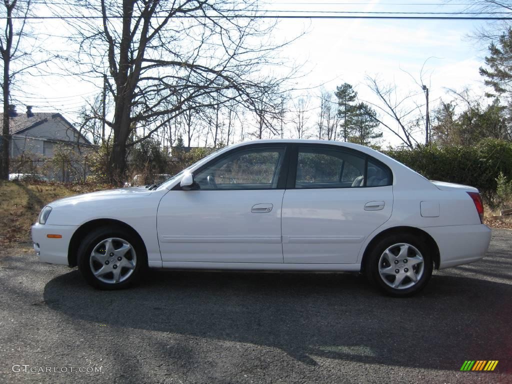 2004 Elantra GLS Sedan - Nordic White / Beige photo #5