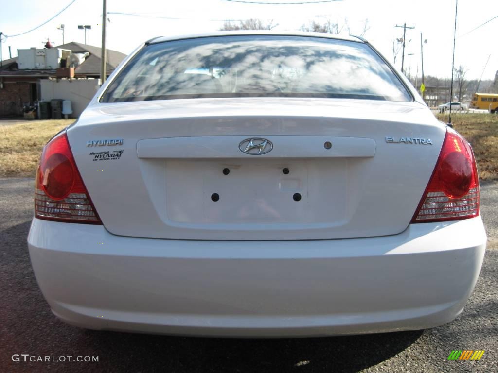2004 Elantra GLS Sedan - Nordic White / Beige photo #7