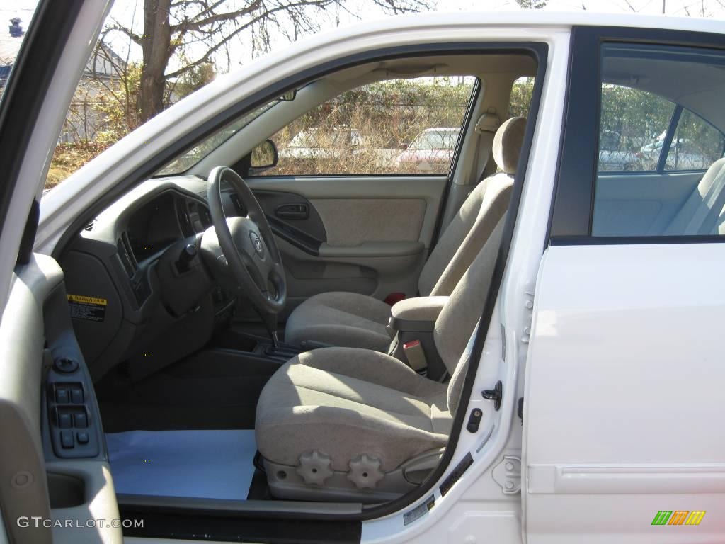 2004 Elantra GLS Sedan - Nordic White / Beige photo #14