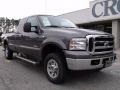 2006 Dark Shadow Gray Metallic Ford F250 Super Duty XLT SuperCab 4x4  photo #2