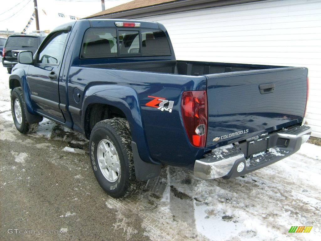 2004 Colorado LS Z71 Regular Cab 4x4 - Indigo Blue Metallic / Medium Dark Pewter photo #3