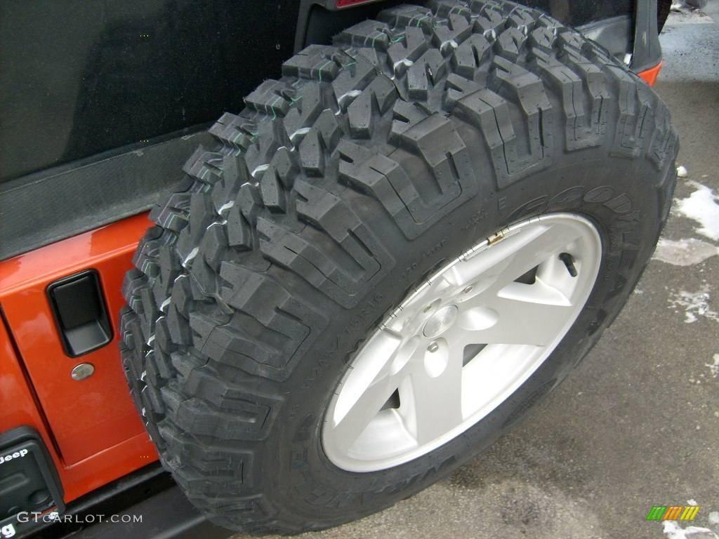 2006 Wrangler Rubicon 4x4 - Impact Orange / Dark Slate Gray photo #14