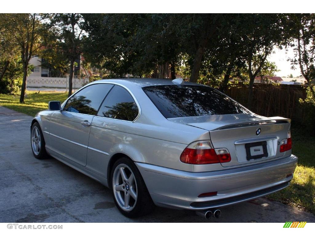 2000 3 Series 323i Coupe - Titanium Silver Metallic / Grey photo #6