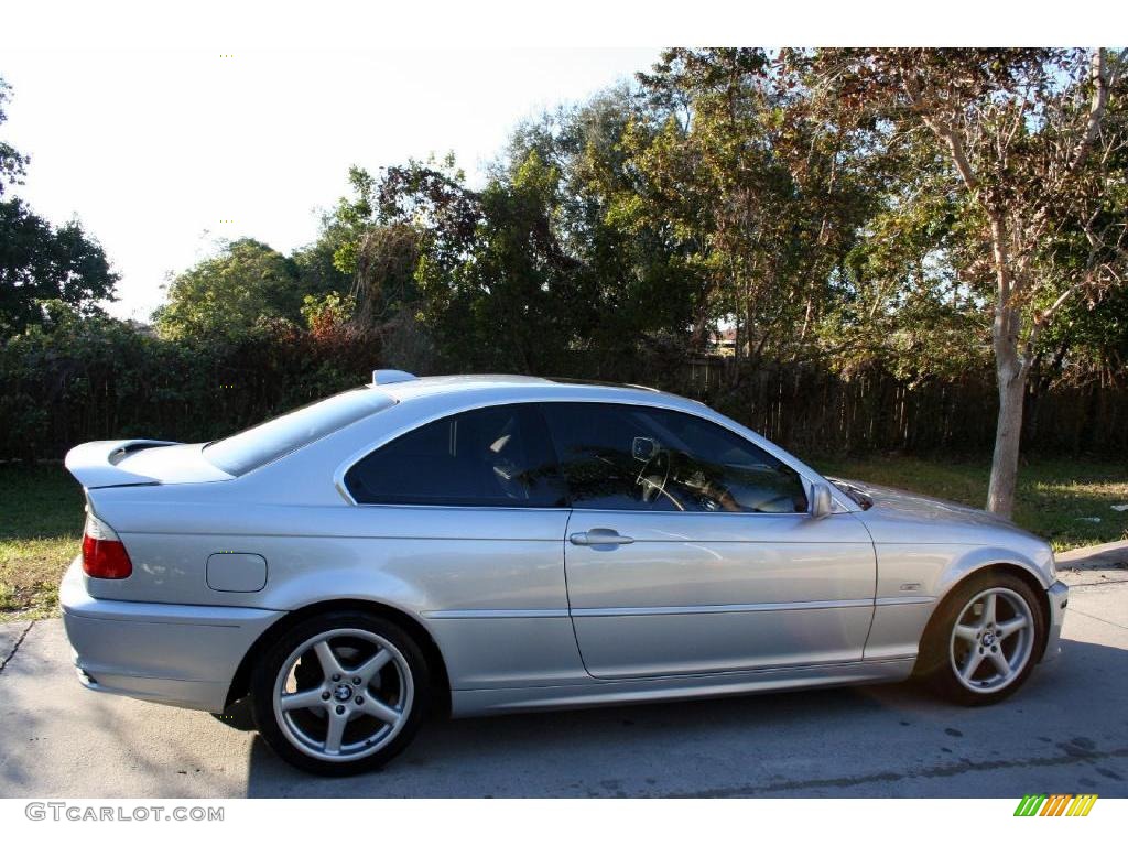 2000 3 Series 323i Coupe - Titanium Silver Metallic / Grey photo #12