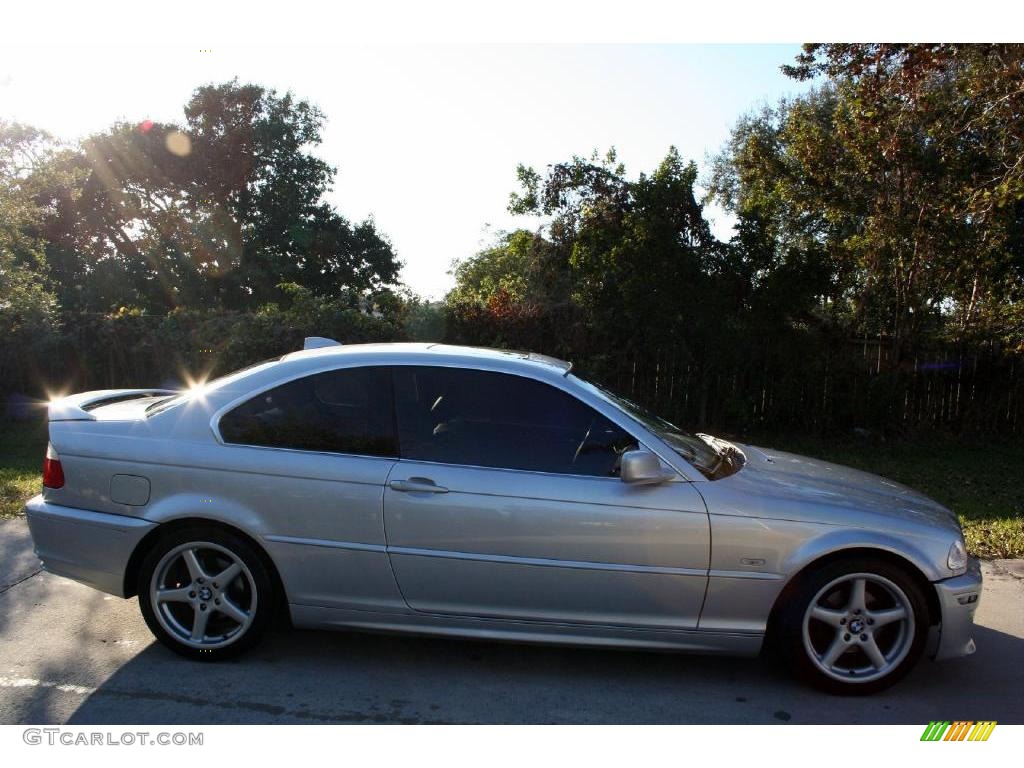 2000 3 Series 323i Coupe - Titanium Silver Metallic / Grey photo #13