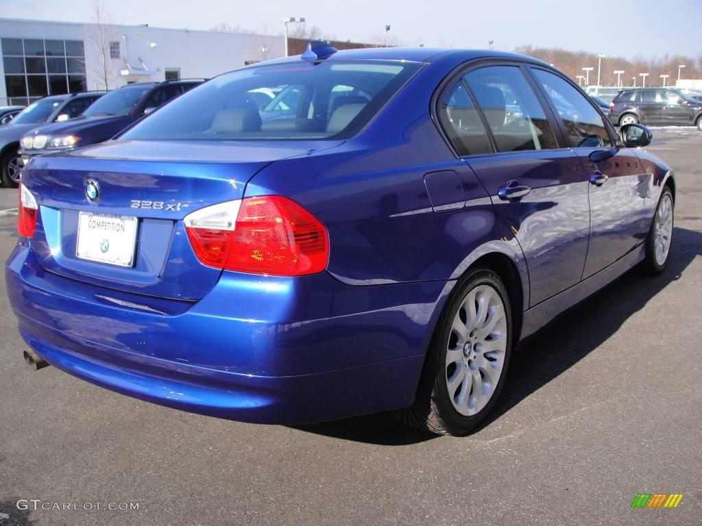 2007 3 Series 328xi Sedan - Montego Blue Metallic / Black photo #6