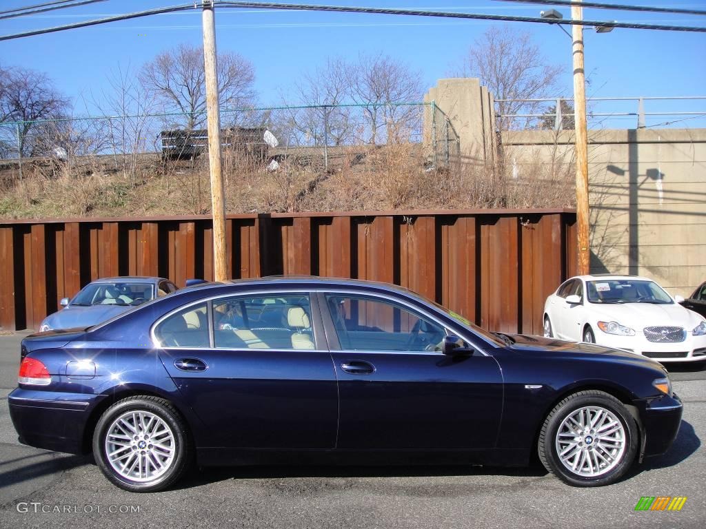2004 7 Series 745Li Sedan - Black Sapphire Metallic / Dark Beige/Beige III photo #7