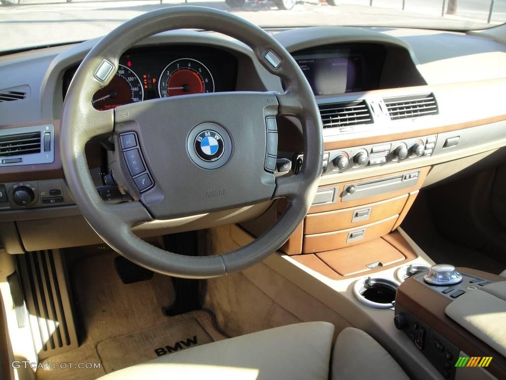 2004 7 Series 745Li Sedan - Black Sapphire Metallic / Dark Beige/Beige III photo #15