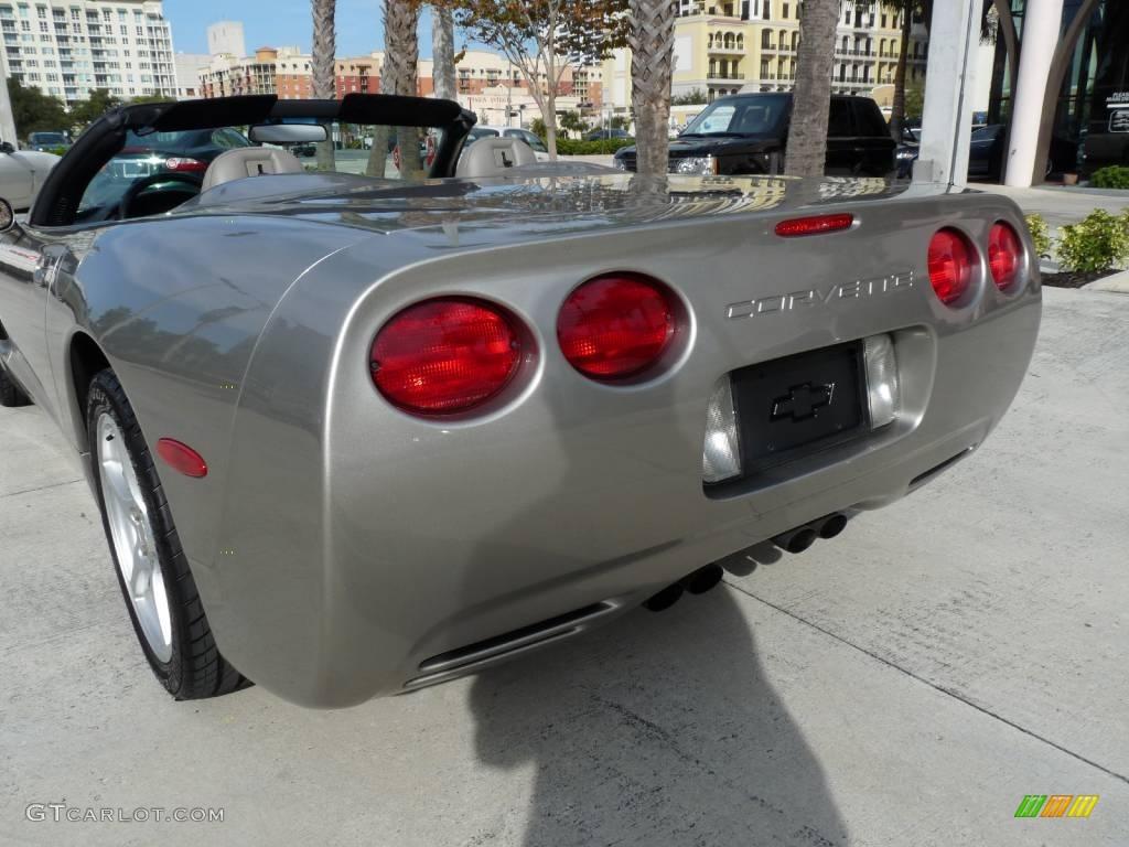 2000 Corvette Convertible - Light Pewter Metallic / Light Oak photo #7