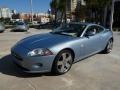 2007 Frost Blue Metallic Jaguar XK XK8 Coupe  photo #1