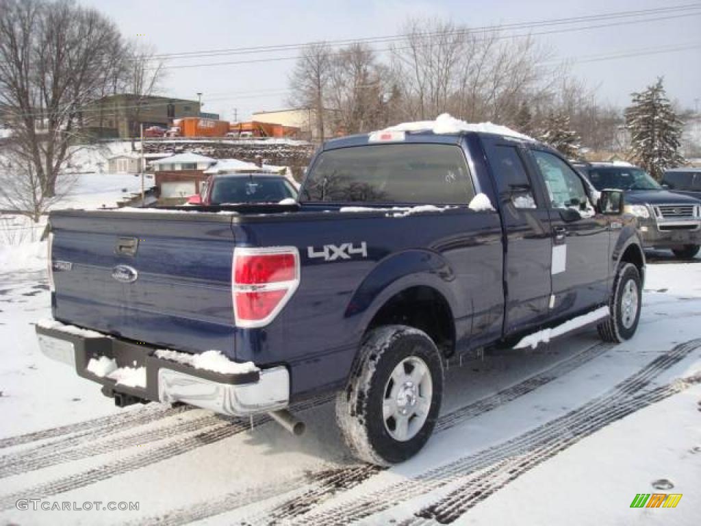 2010 F150 STX SuperCab 4x4 - Dark Blue Pearl Metallic / Medium Stone photo #3