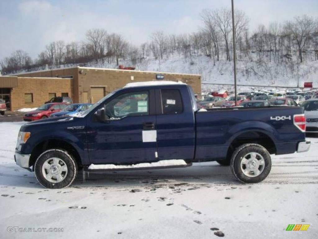 2010 F150 STX SuperCab 4x4 - Dark Blue Pearl Metallic / Medium Stone photo #6