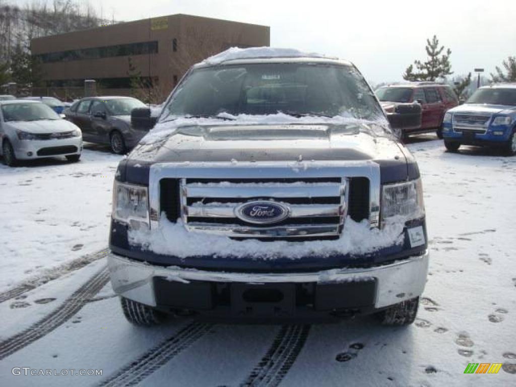 2010 F150 STX SuperCab 4x4 - Dark Blue Pearl Metallic / Medium Stone photo #8