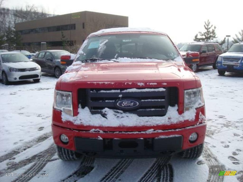 2010 F150 FX4 SuperCrew 4x4 - Vermillion Red / Black photo #8