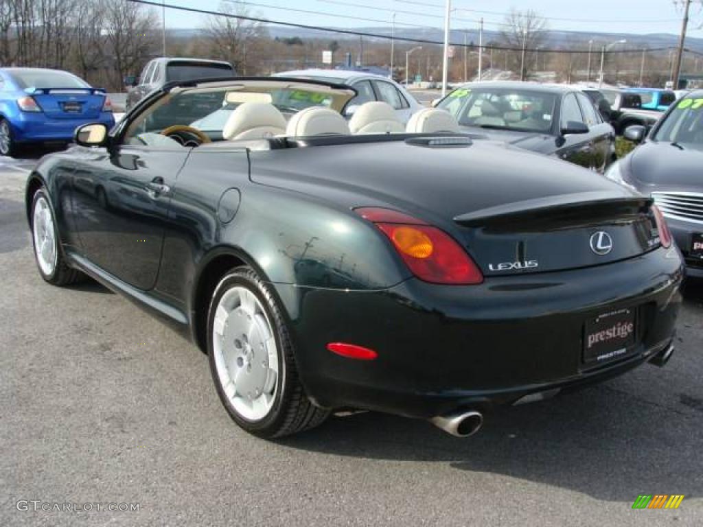 2005 SC 430 - Midnight Pine Green Pearl / Ecru Beige photo #5