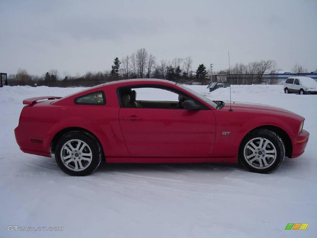 2005 Mustang GT Premium Coupe - Torch Red / Medium Parchment photo #6
