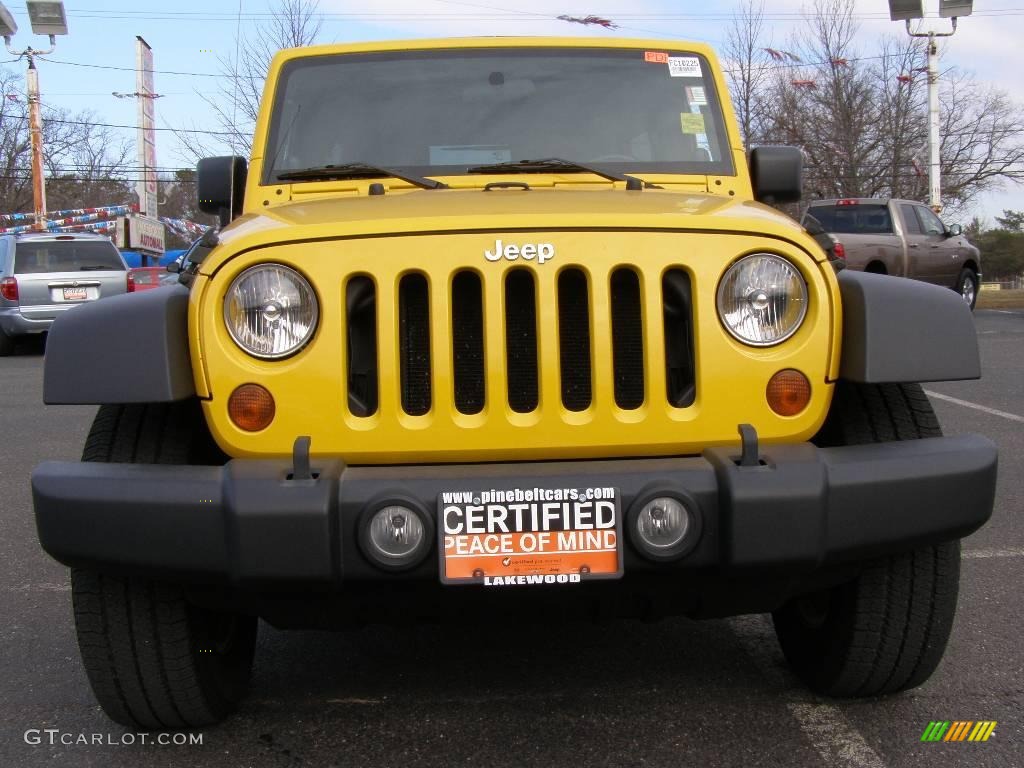 2008 Wrangler Unlimited X 4x4 - Detonator Yellow / Dark Slate Gray/Med Slate Gray photo #2