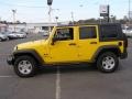 2008 Detonator Yellow Jeep Wrangler Unlimited X 4x4  photo #3