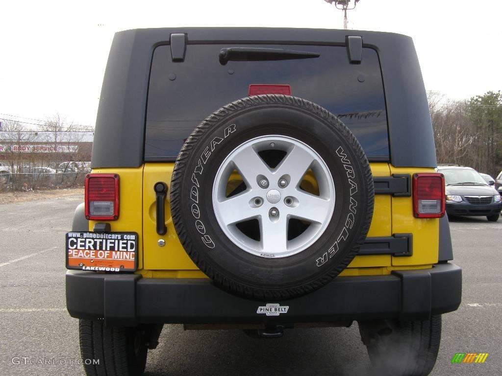 2008 Wrangler Unlimited X 4x4 - Detonator Yellow / Dark Slate Gray/Med Slate Gray photo #5