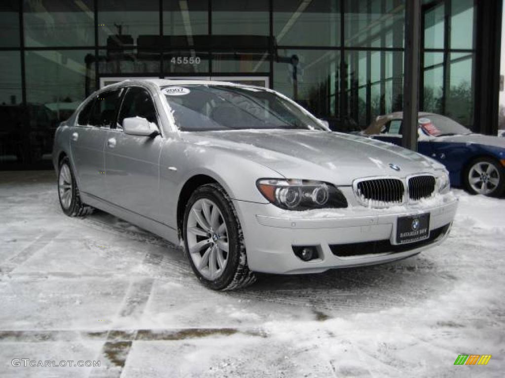 2007 7 Series 750Li Sedan - Titanium Silver Metallic / Black photo #1