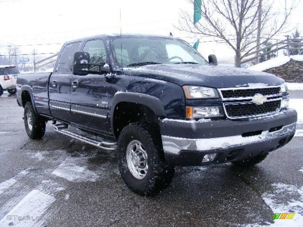 2007 Silverado 2500HD Classic LT Crew Cab 4x4 - Dark Blue Metallic / Dark Charcoal photo #7