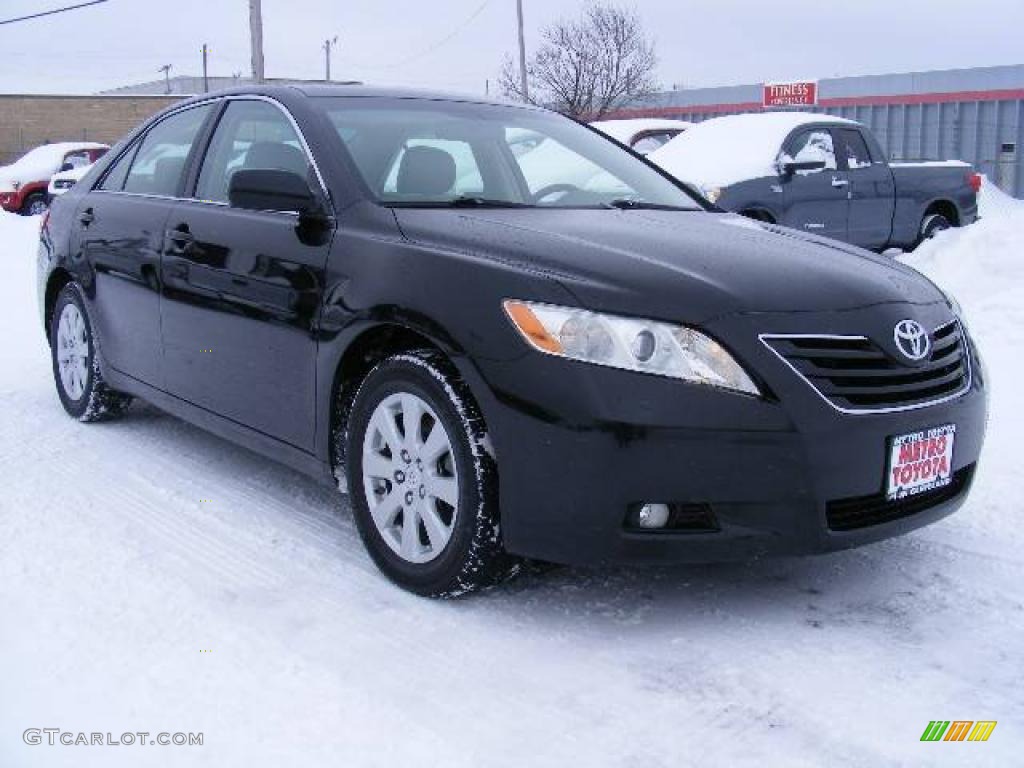 2007 Camry XLE V6 - Black / Bisque photo #1