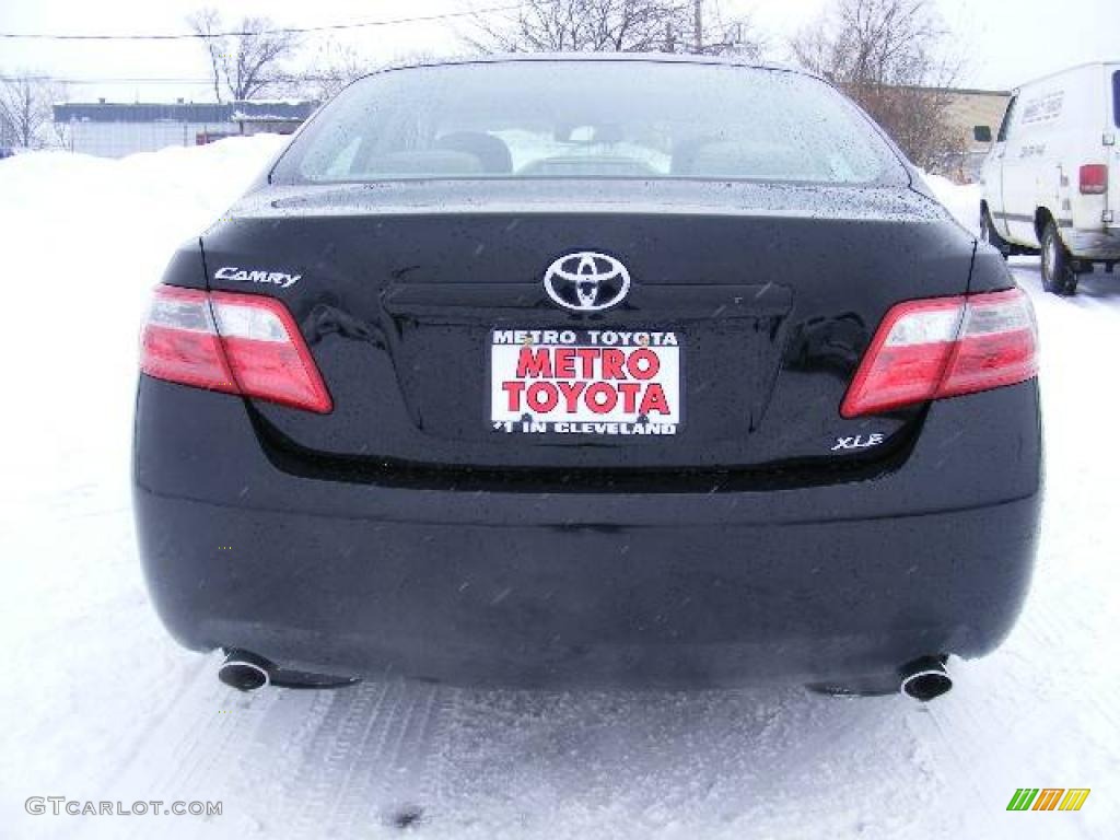 2007 Camry XLE V6 - Black / Bisque photo #4