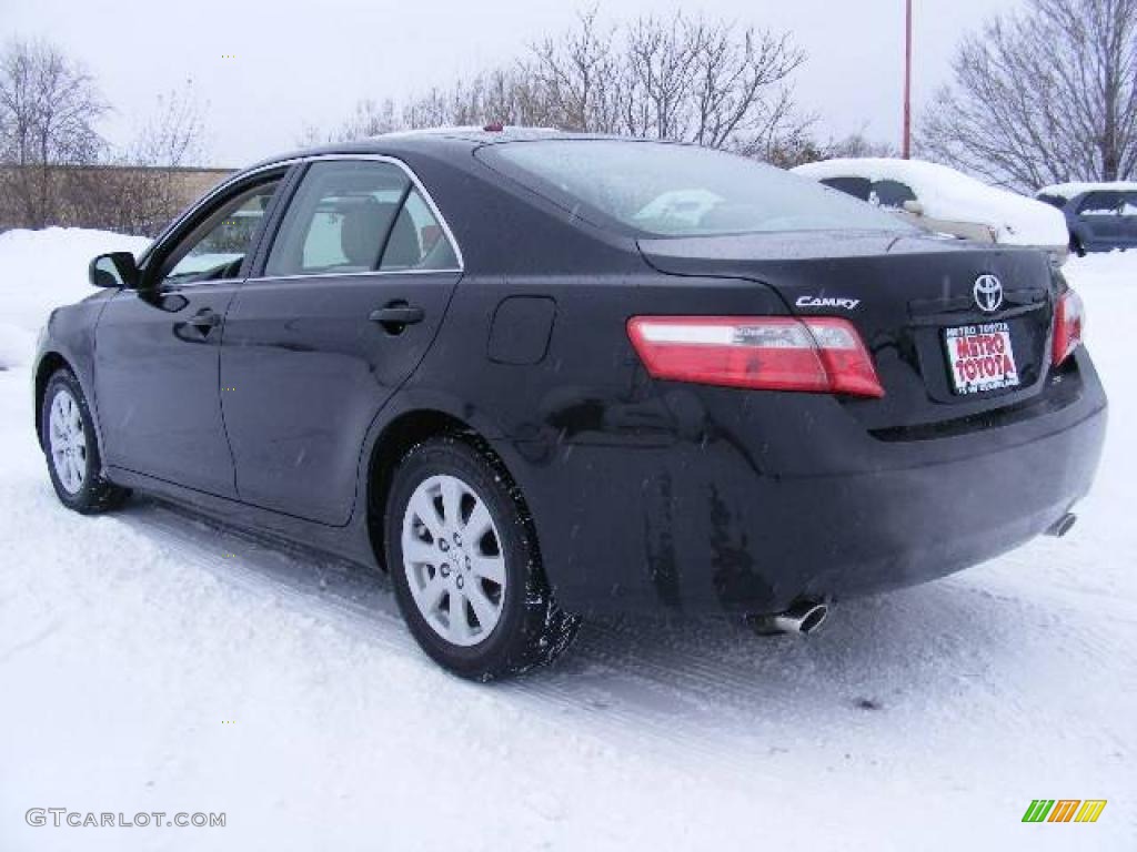 2007 Camry XLE V6 - Black / Bisque photo #5