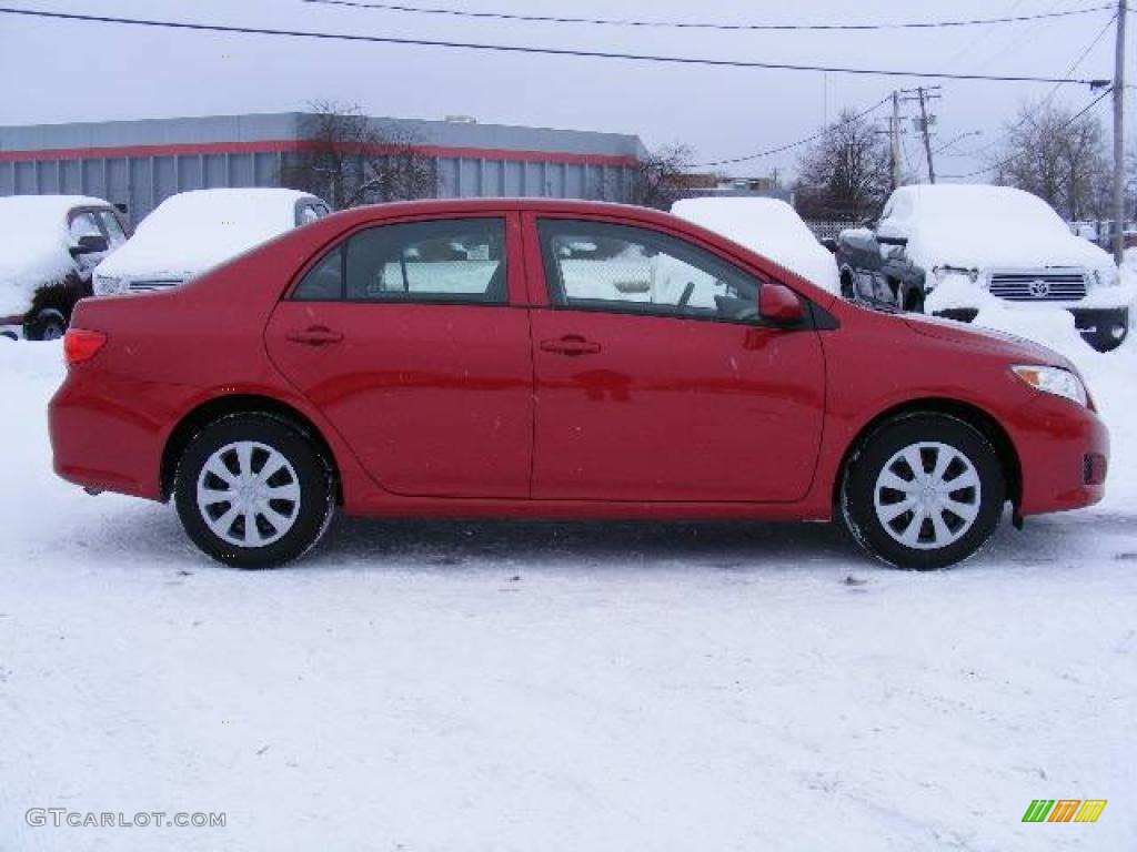 2009 Corolla LE - Barcelona Red Metallic / Ash photo #2