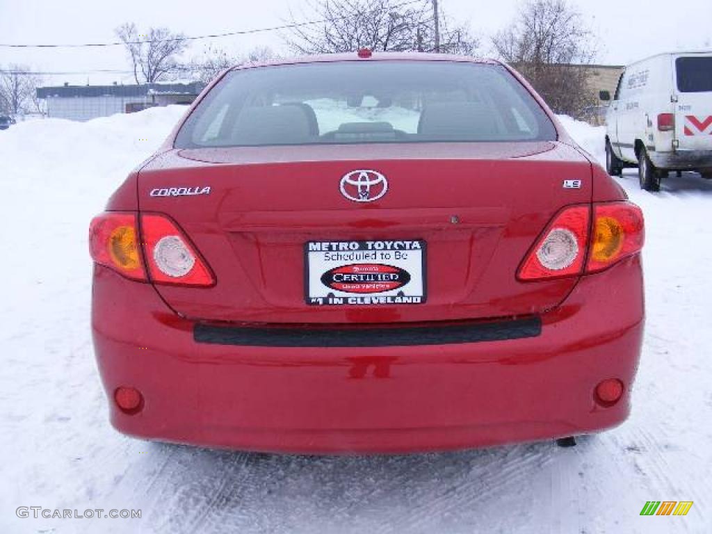 2009 Corolla LE - Barcelona Red Metallic / Ash photo #4