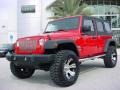 2008 Flame Red Jeep Wrangler Unlimited X 4x4  photo #1