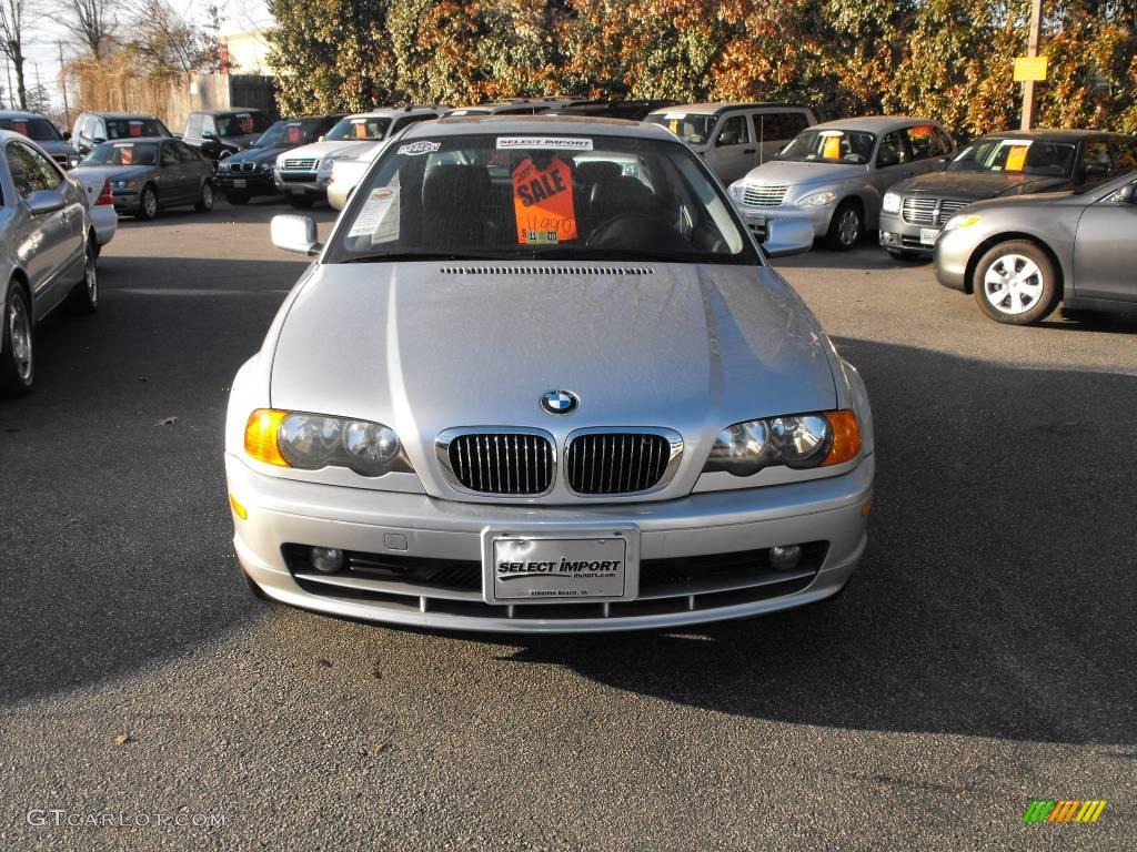 2000 3 Series 328i Coupe - Titanium Silver Metallic / Black photo #3
